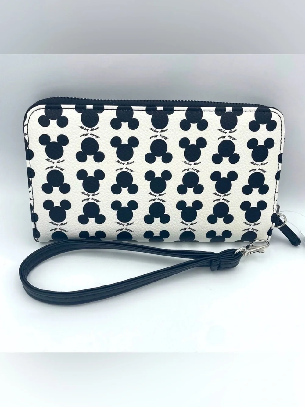 Disney Mickey Mouse Black and White Zipper Wallet NWT